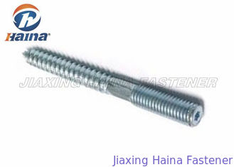 Carbon Steel Dowel Hanger Self Tapping Screws Zinc Plated Double End Threaded