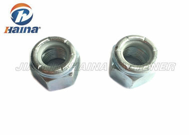 Industry Hex Nylon Insert Lock Nuts Zinc Plated 4.8 Grade With Carbon Steel Material