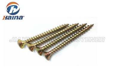 DIN7505 5X30mm Pozi ড্রাইভ Csk হেড আত্ম আচ্ছাদন Screws হলুদ দস্তা ধাতুপট্টাবৃত 30MM দৈর্ঘ্য