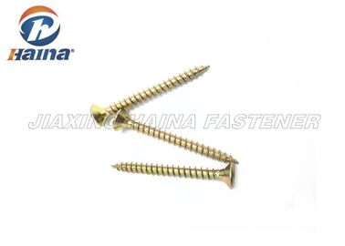 DIN7505 5X30mm Pozi ড্রাইভ Csk হেড আত্ম আচ্ছাদন Screws হলুদ দস্তা ধাতুপট্টাবৃত 30MM দৈর্ঘ্য