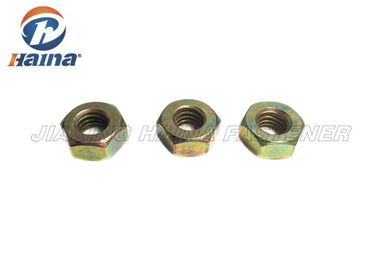 Customized Carbon Steel Nuts Hexagonal Head With Yellow Zinc Finish DIN 934