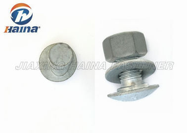 Oval Shoulder Hex Head Bolts Galvanized Steel M18 Guardrail Bolts With Nut