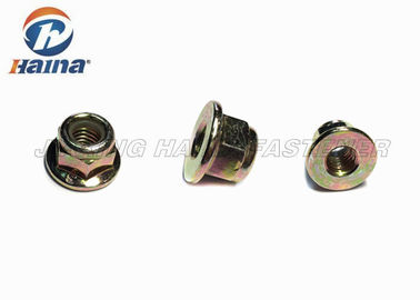 Nylon Insert Hex Flange Nut M10 Carbon Steel Color Zinc Plated
