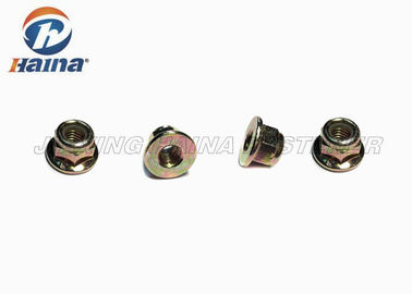 Nylon Insert Hex Flange Nut M10 Carbon Steel Color Zinc Plated