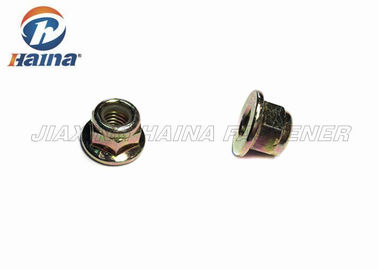 Nylon Insert Hex Flange Nut M10 Carbon Steel Color Zinc Plated