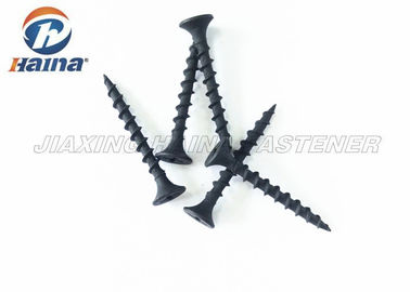 Black Phosphate Self Drilling Concrete Screws , Fine Thread Drywall Screw Bugle Head