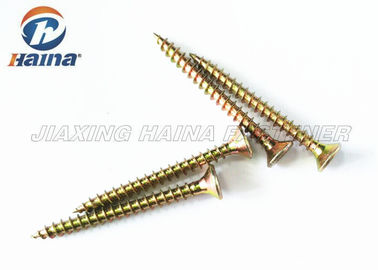 হলুদ ZInc ধাতুপট্টাবৃত Countersunk হেড drywall স্ব -লঘুপাত স্ক্রু