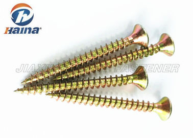 হলুদ ZInc ধাতুপট্টাবৃত Countersunk হেড drywall স্ব -লঘুপাত স্ক্রু