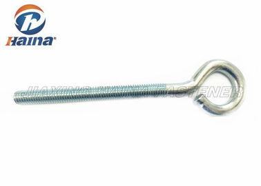 Carbon Steel Threaded Eye Bolt Customized , White Coating Galvanized Eye Bolts