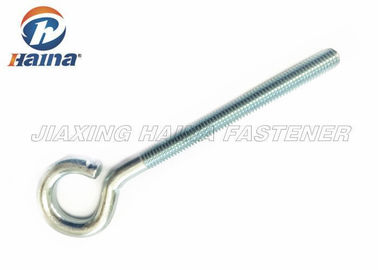 Carbon Steel Threaded Eye Bolt Customized , White Coating Galvanized Eye Bolts