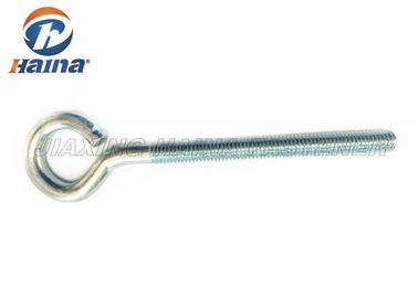 Carbon Steel Threaded Eye Bolt Customized , White Coating Galvanized Eye Bolts