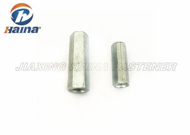 M6 Long Hex Coupling Nut Carbon Steel , Threaded Rod Coupling Nut For Rail Transit