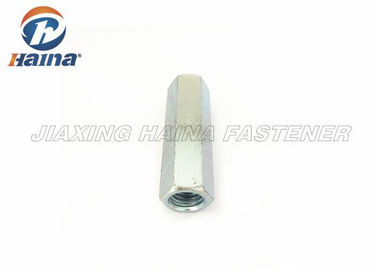 M6 Long Hex Coupling Nut Carbon Steel , Threaded Rod Coupling Nut For Rail Transit