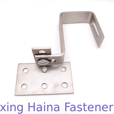 A4 স্টেইনলেস স্টীল সৌর প্যানেল কাস্টম মাউন্ট নিয়মিত টাইল ছাদ হুক